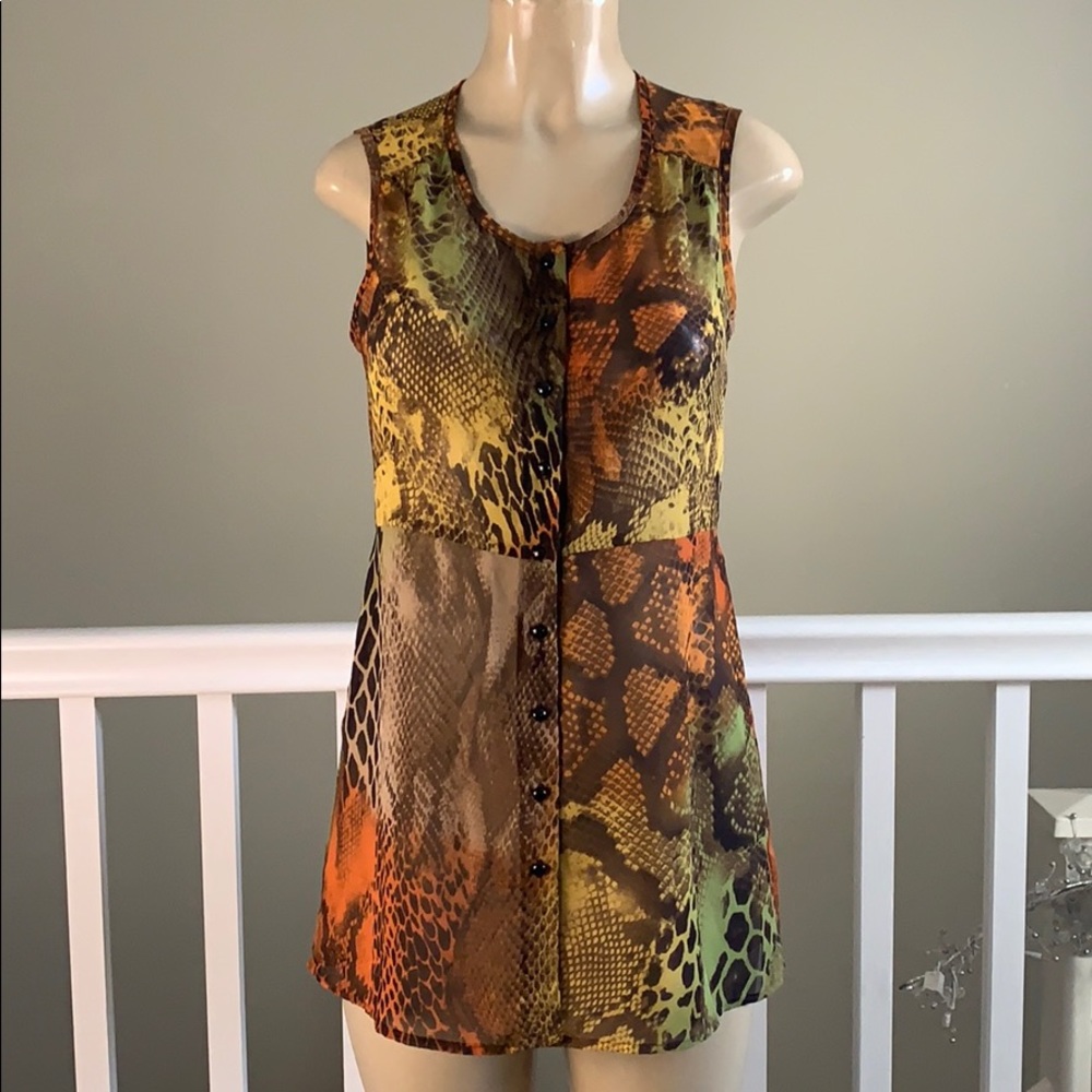 ❤️❤️Lily White sheer tunic blouse size M/L